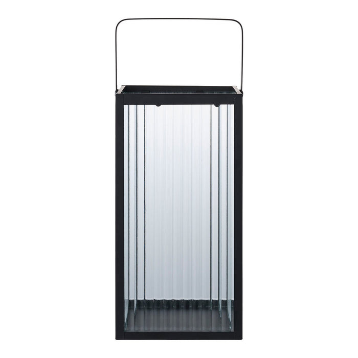 Lanterna Almonte, Nero, Vetro, 15x15x30 cm, Seven Design