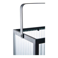 Lanterna Almonte, Nero, Vetro, 15x15x30 cm, Seven Design