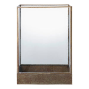 Lanterna Manali, Ottone, Vetro, 15x25x36,5 cm, Seven Design