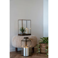 Lanterna Manali, Ottone, Vetro, 15x25x36,5 cm, Seven Design
