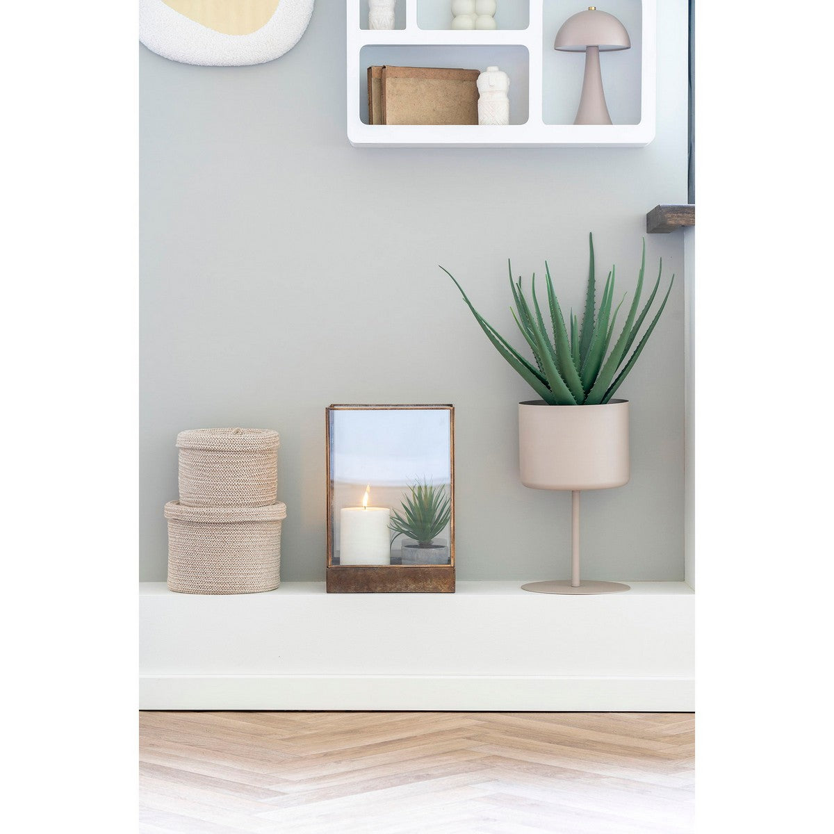 Pianta Artificiale Aloe, Verde, Plastica PE, 30,5x30,5x51 cm, Seven Design