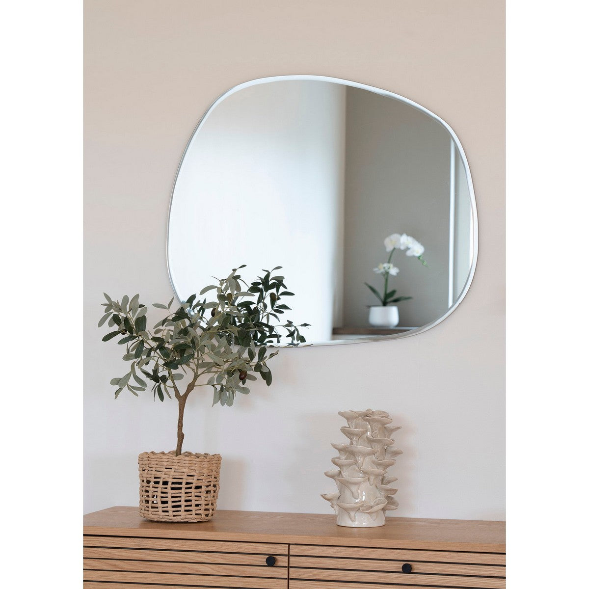 Pianta Artificiale Ulivo, Verde, Plastica PE, 22,5x36,5x61 cm, Seven Design