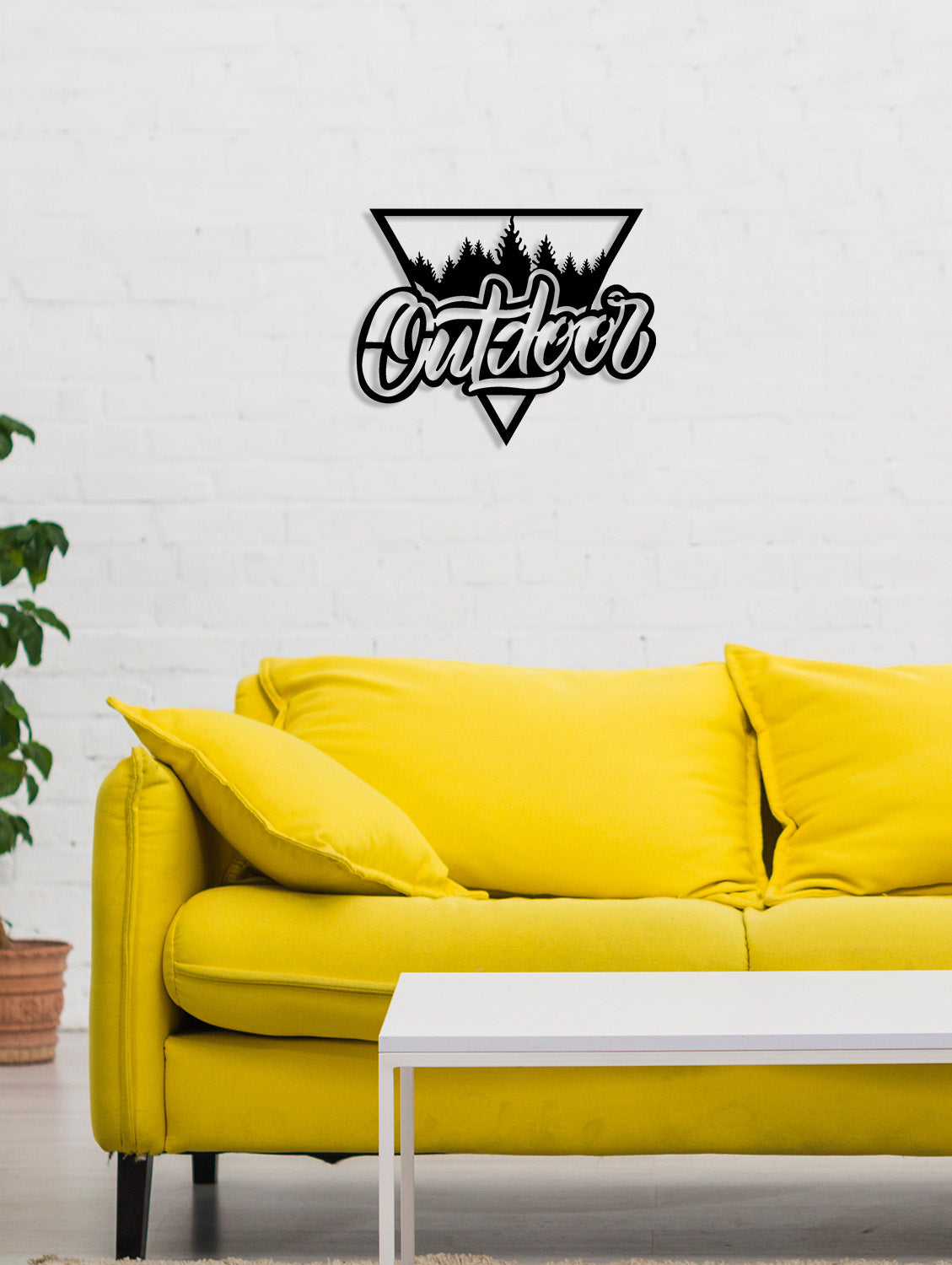 Decorazione in Metallo Outdoor, Nero, Metallo, 50x0,15x40 cm, DESIGN MANIA