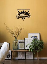 Decorazione in Metallo Outdoor, Nero, Metallo, 50x0,15x40 cm, DESIGN MANIA