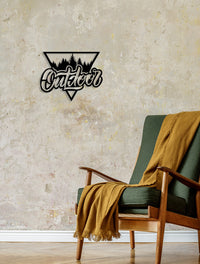 Decorazione in Metallo Outdoor, Nero, Metallo, 50x0,15x40 cm, DESIGN MANIA