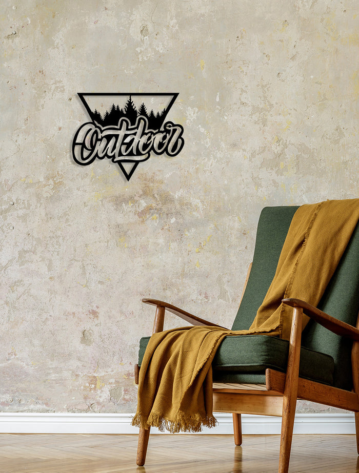 Decorazione in Metallo Outdoor, Nero, Metallo, 50x0,15x40 cm, DESIGN MANIA