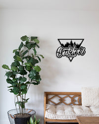 Decorazione in Metallo Outdoor, Nero, Metallo, 50x0,15x40 cm, DESIGN MANIA