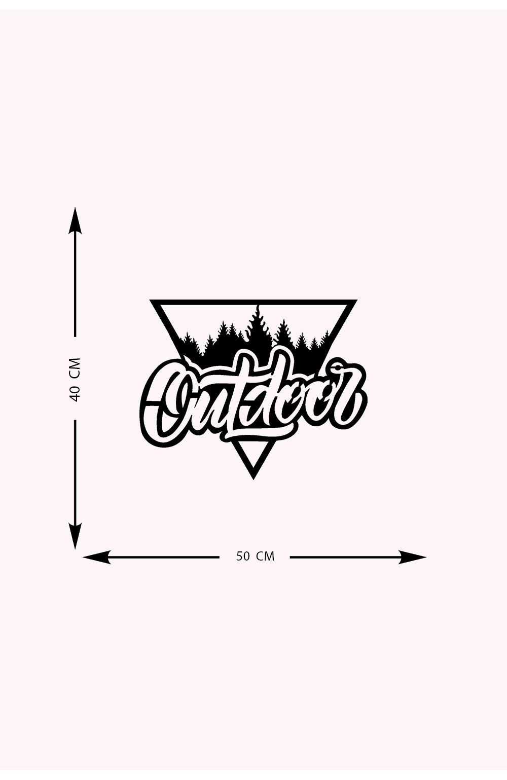 Decorazione in Metallo Outdoor, Nero, Metallo, 50x0,15x40 cm, DESIGN MANIA