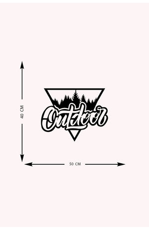 Decorazione in Metallo Outdoor, Nero, Metallo, 50x0,15x40 cm, DESIGN MANIA