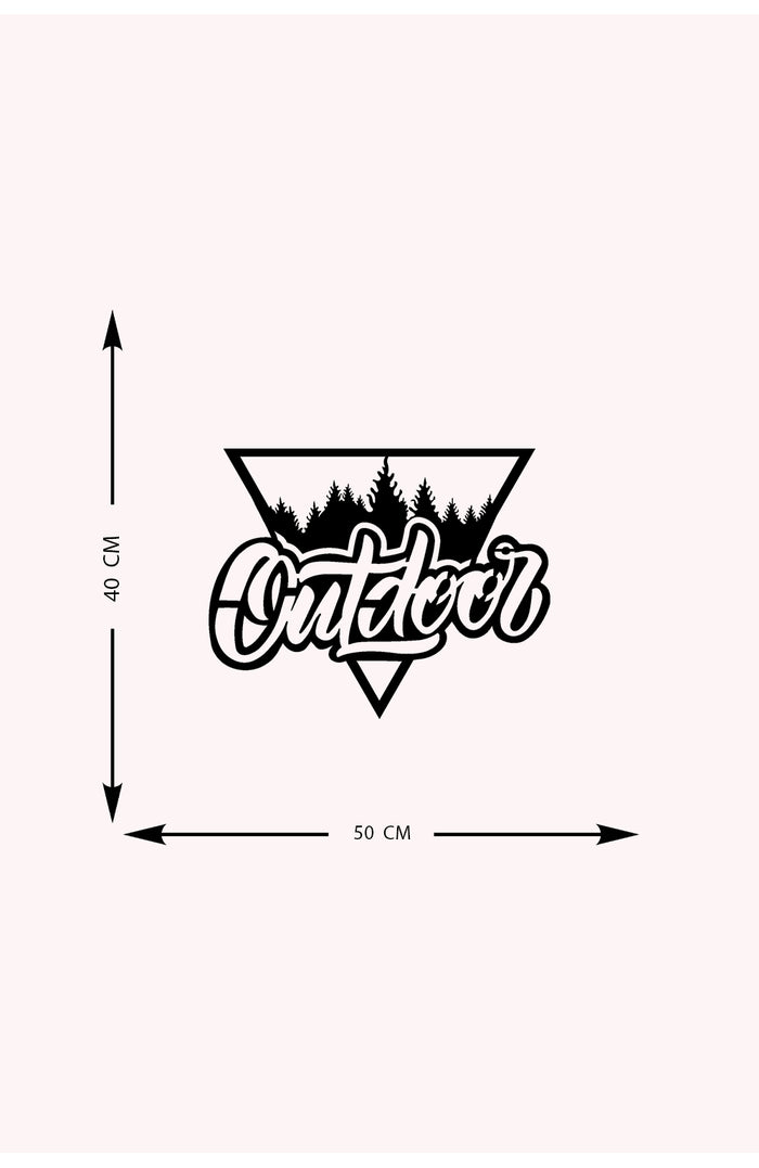 Decorazione in Metallo Outdoor, Nero, Metallo, 50x0,15x40 cm, DESIGN MANIA