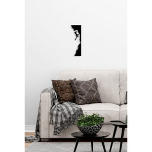 Decorazione in Metallo Scalatore, Nero, Metallo, 20x0,15x60 cm, DESIGN MANIA