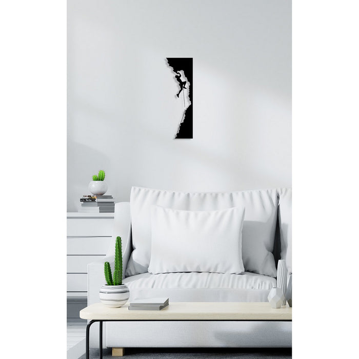 Decorazione in Metallo Scalatore, Nero, Metallo, 20x0,15x60 cm, DESIGN MANIA