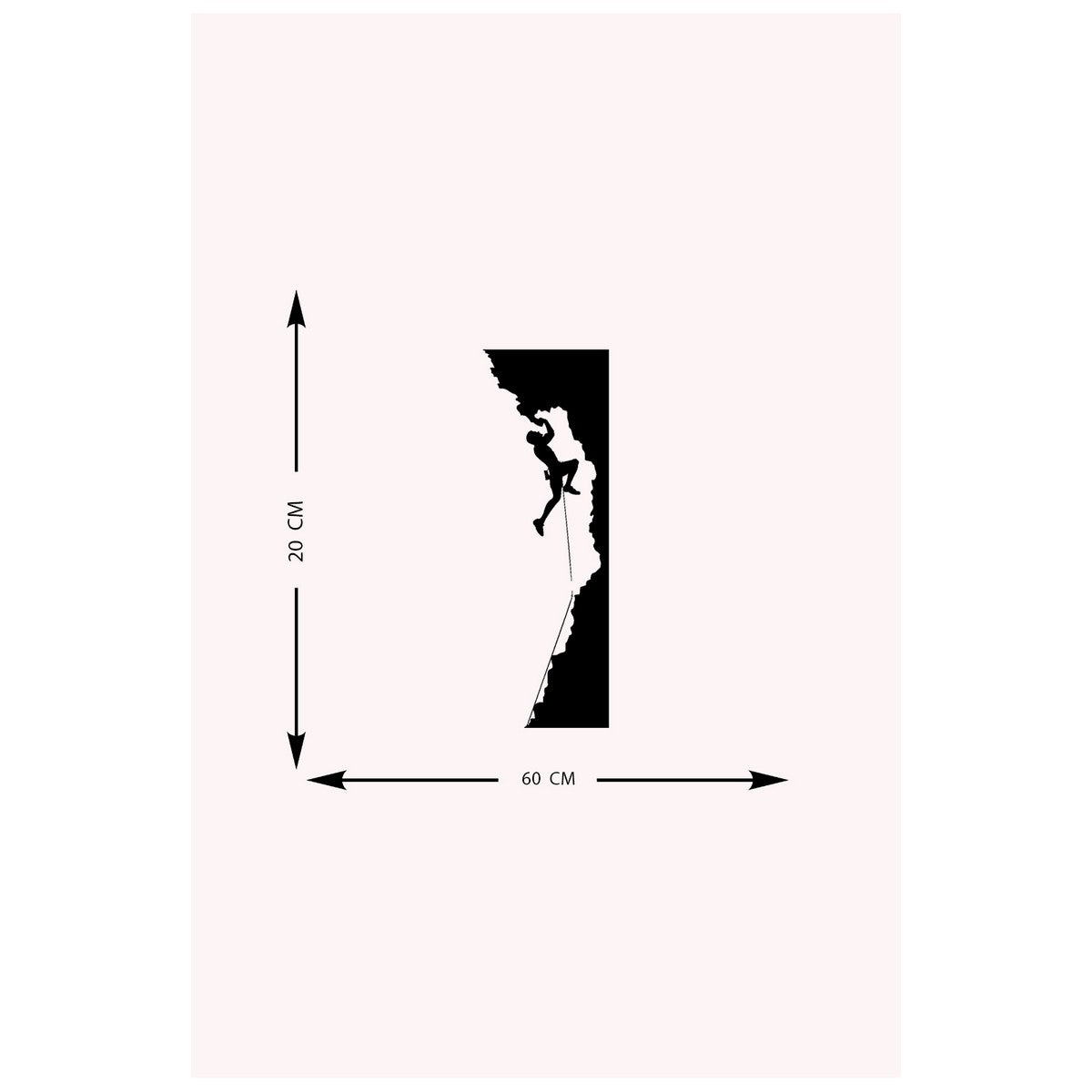 Decorazione in Metallo Scalatore, Nero, Metallo, 20x0,15x60 cm, DESIGN MANIA