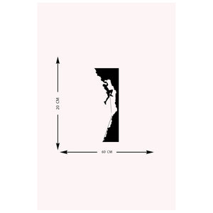 Decorazione in Metallo Scalatore, Nero, Metallo, 20x0,15x60 cm, DESIGN MANIA