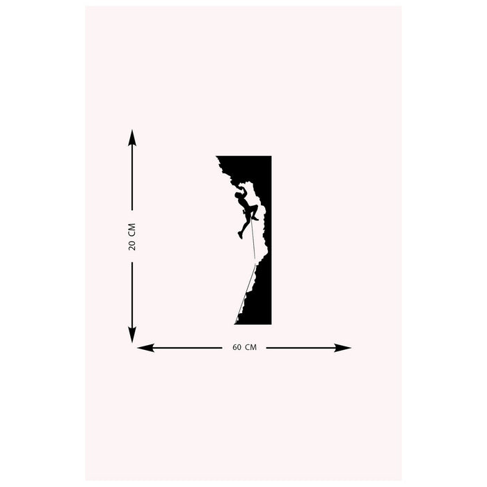 Decorazione in Metallo Scalatore, Nero, Metallo, 20x0,15x60 cm, DESIGN MANIA