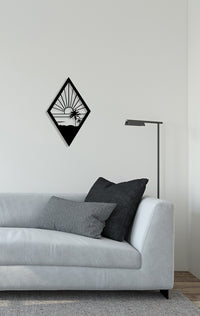 Decorazione in Metallo Sole 1, Nero, Metallo, 31x0,15x50 cm, DESIGN MANIA