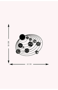 Decorazione in Metallo Cosmo 4, Nero, Metallo, 63x0,15x50 cm, DESIGN MANIA