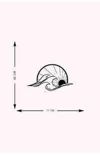 Decorazione in Metallo Onda 4, Nero, Metallo, 71x0,15x40 cm, DESIGN MANIA