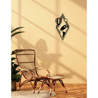 Decorazione in Metallo Mongolfiera, Nero, Metallo, 34x0,15x70 cm, DESIGN MANIA