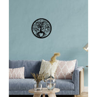 Decorazione in Metallo Albero 35, Nero, Metallo, 60x0,15x60 cm, DESIGN MANIA