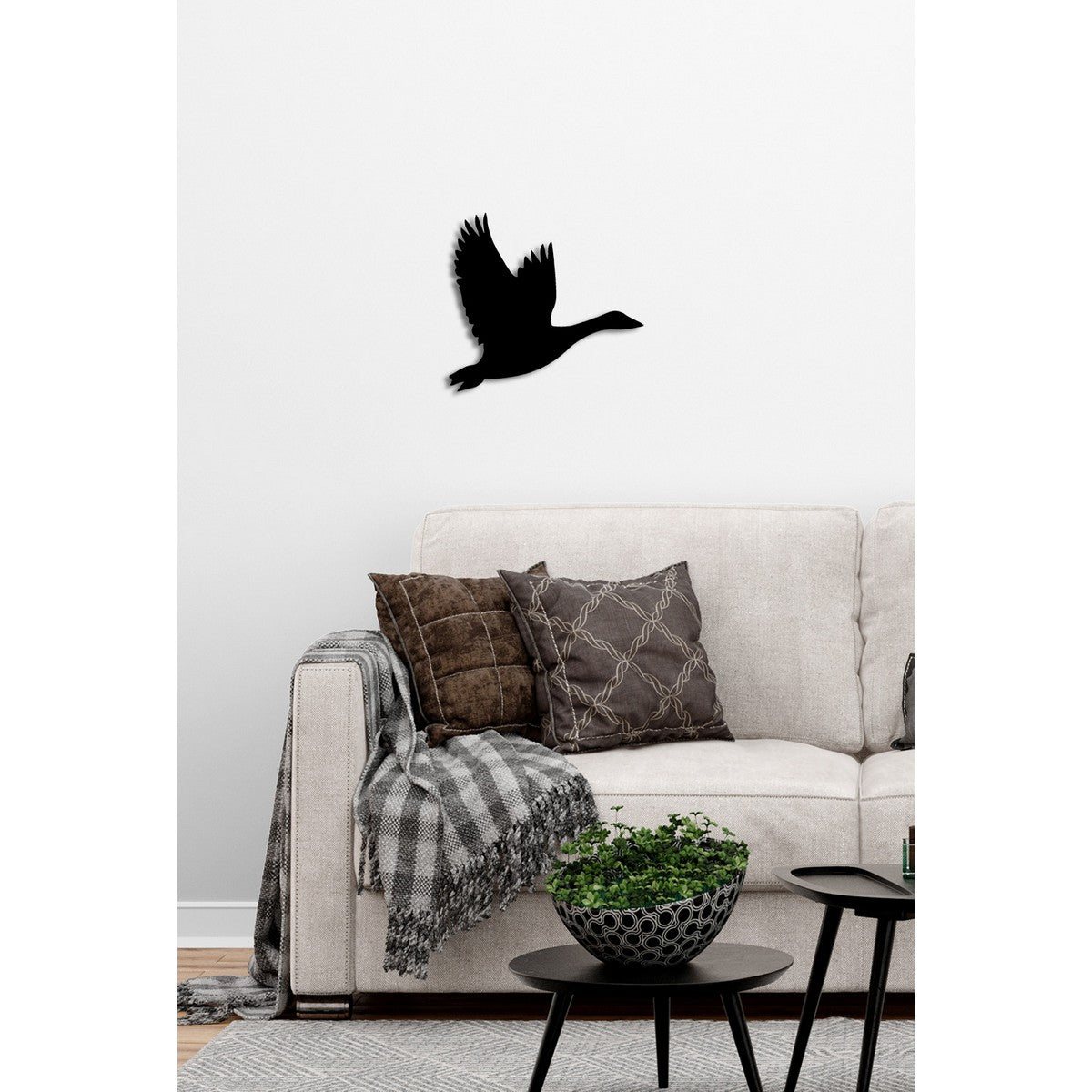 Decorazione in Metallo Uccelli 13, Nero, Metallo, 35x0,15x33 cm, DESIGN MANIA