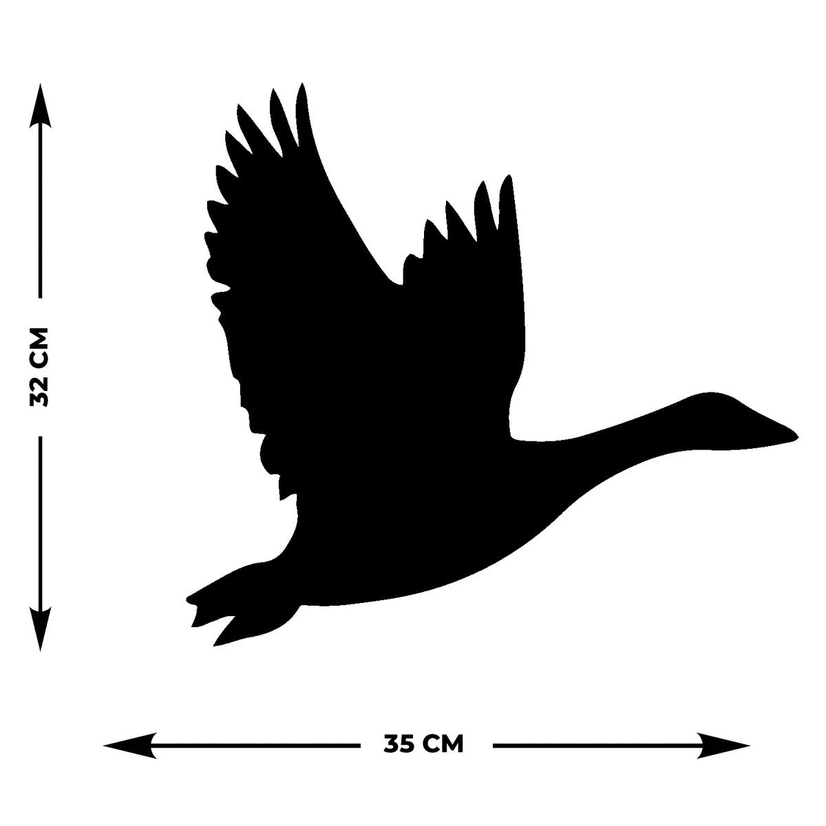 Decorazione in Metallo Uccelli 13, Nero, Metallo, 35x0,15x33 cm, DESIGN MANIA