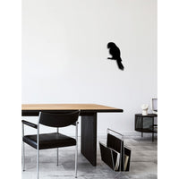 Decorazione in Metallo Pappagallo, Nero, Metallo, 26x0,15x43 cm, DESIGN MANIA