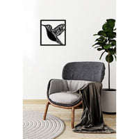 Decorazione in Metallo Colibri' 4, Nero, Metallo, 40x0,15x41 cm, DESIGN MANIA