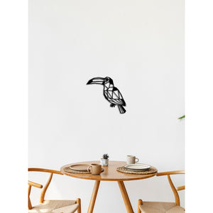 Decorazione in Metallo Tucano, Nero, Metallo, 38x0,15x35 cm, DESIGN MANIA