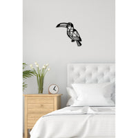 Decorazione in Metallo Tucano, Nero, Metallo, 38x0,15x35 cm, DESIGN MANIA