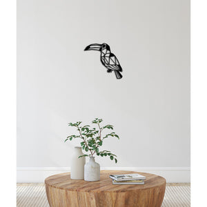 Decorazione in Metallo Tucano, Nero, Metallo, 38x0,15x35 cm, DESIGN MANIA