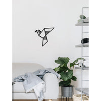 Decorazione in Metallo Uccelli 16, Nero, Metallo, 40x0,15x38 cm, DESIGN MANIA