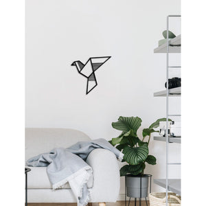 Decorazione in Metallo Uccelli 16, Nero, Metallo, 40x0,15x38 cm, DESIGN MANIA