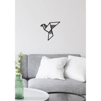 Decorazione in Metallo Uccelli 16, Nero, Metallo, 40x0,15x38 cm, DESIGN MANIA