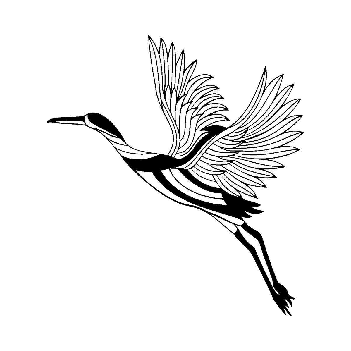 Decorazione in Metallo Uccelli 19, Nero, Metallo, 53x0,15x58 cm, DESIGN MANIA