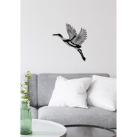 Decorazione in Metallo Uccelli 19, Nero, Metallo, 53x0,15x58 cm, DESIGN MANIA