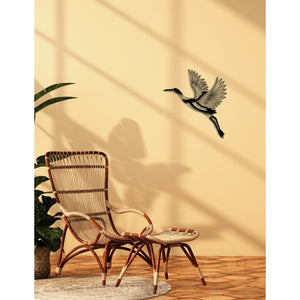 Decorazione in Metallo Uccelli 19, Nero, Metallo, 53x0,15x58 cm, DESIGN MANIA