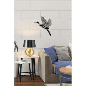 Decorazione in Metallo Uccelli 19, Nero, Metallo, 53x0,15x58 cm, DESIGN MANIA