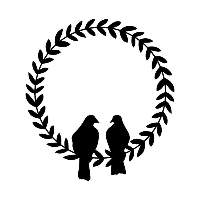 Decorazione in Metallo Uccelli 11, Nero, Metallo, 50x0,15x55 cm, DESIGN MANIA