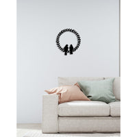 Decorazione in Metallo Uccelli 11, Nero, Metallo, 50x0,15x55 cm, DESIGN MANIA