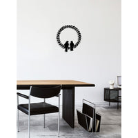 Decorazione in Metallo Uccelli 11, Nero, Metallo, 50x0,15x55 cm, DESIGN MANIA