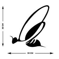 Decorazione in Metallo Volo 1, Nero, Metallo, 33x0,15x35 cm, DESIGN MANIA