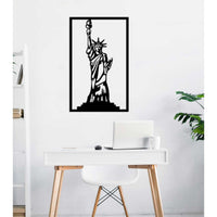 Decorazione in Metallo Statua della Liberta' 3, Nero, Metallo, 40x0,15x64 cm, DESIGN MANIA