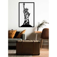 Decorazione in Metallo Statua della Liberta' 3, Nero, Metallo, 40x0,15x64 cm, DESIGN MANIA