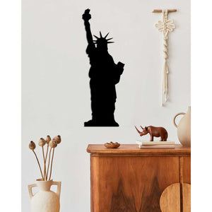 Decorazione in Metallo Statua della Liberta' 4, Nero, Metallo, 21x0,15x59 cm, DESIGN MANIA