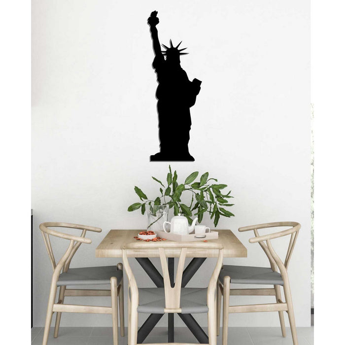 Decorazione in Metallo Statua della Liberta' 4, Nero, Metallo, 21x0,15x59 cm, DESIGN MANIA