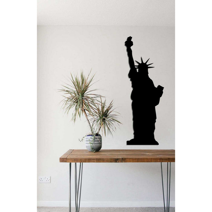 Decorazione in Metallo Statua della Liberta' 4, Nero, Metallo, 21x0,15x59 cm, DESIGN MANIA