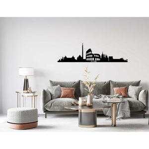 Decorazione in Metallo Roma, Nero, Metallo, 100x0,15x27 cm, DESIGN MANIA