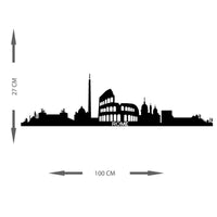 Decorazione in Metallo Roma, Nero, Metallo, 100x0,15x27 cm, DESIGN MANIA