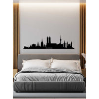 Decorazione in Metallo Monaco, Nero, Metallo, 100x0,15x27 cm, DESIGN MANIA